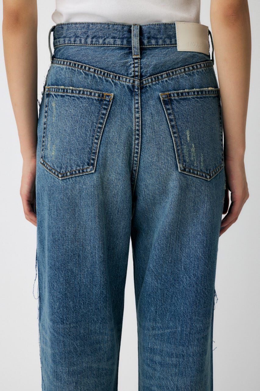 MOUSSY「MIDRISE RIPPED ストレート」|デニム|