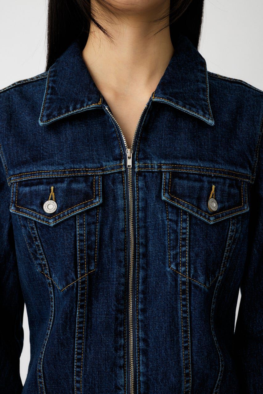 MOUSSY「ZIP UP DENIM ミニドレス」|ワンピース|