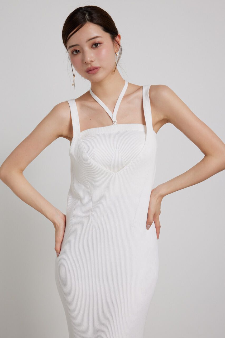 rienda「ベアSETサスペンダーKnit OP」|ワンピース|