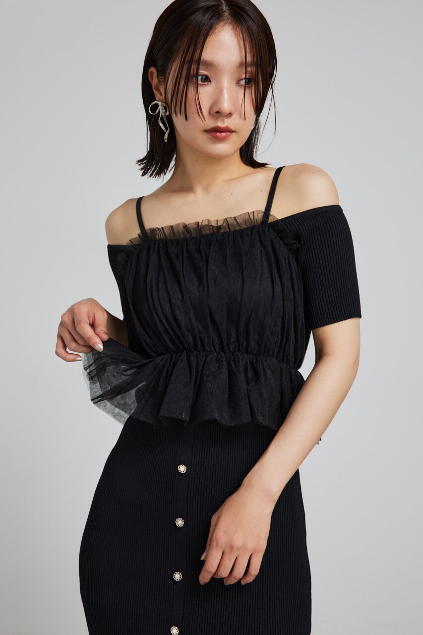 rienda「ビスチェセットタイトニットワンピース」|ワンピース|