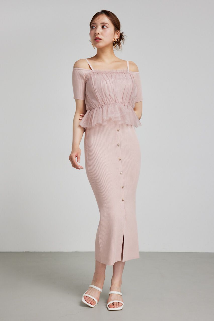 rienda「ビスチェセットタイトニットワンピース」|ワンピース|