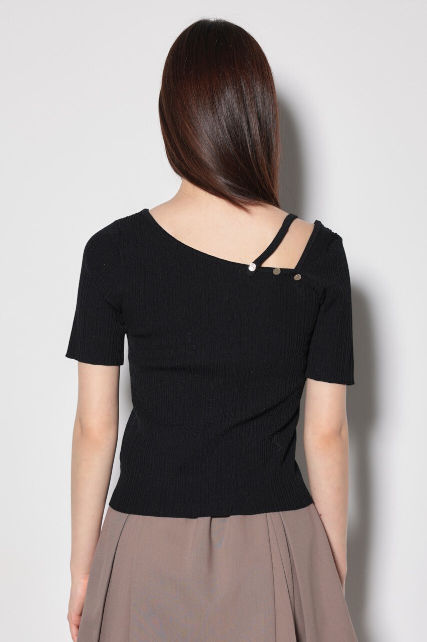 rienda「2WAYアシンメトリーニットトップス」|ニット・セーター|