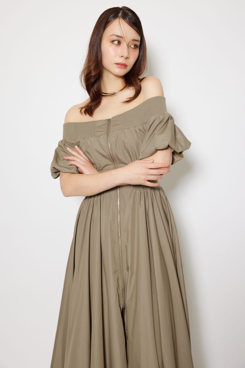 rienda「MA-1オフショルフレアワンピース」|ワンピース|