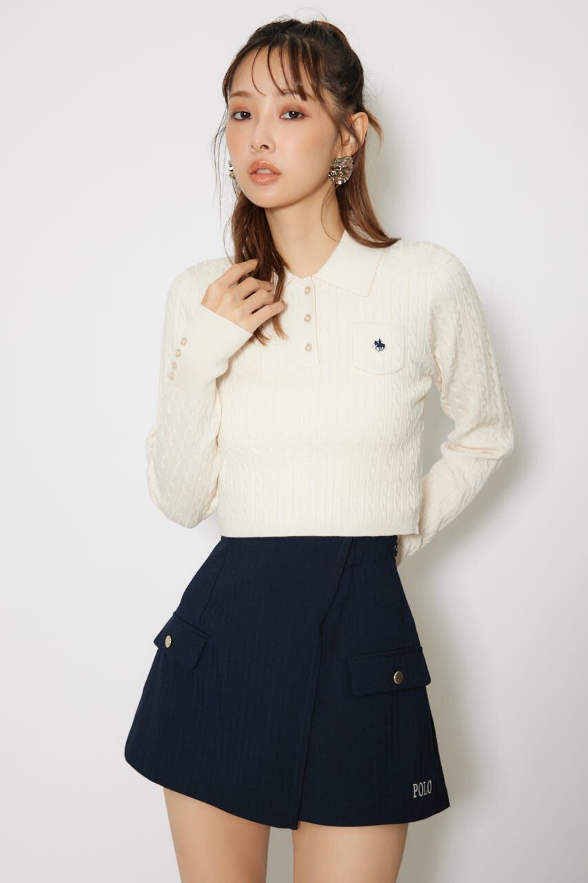 rienda「ケーブルニットトップス」|ニット・セーター|