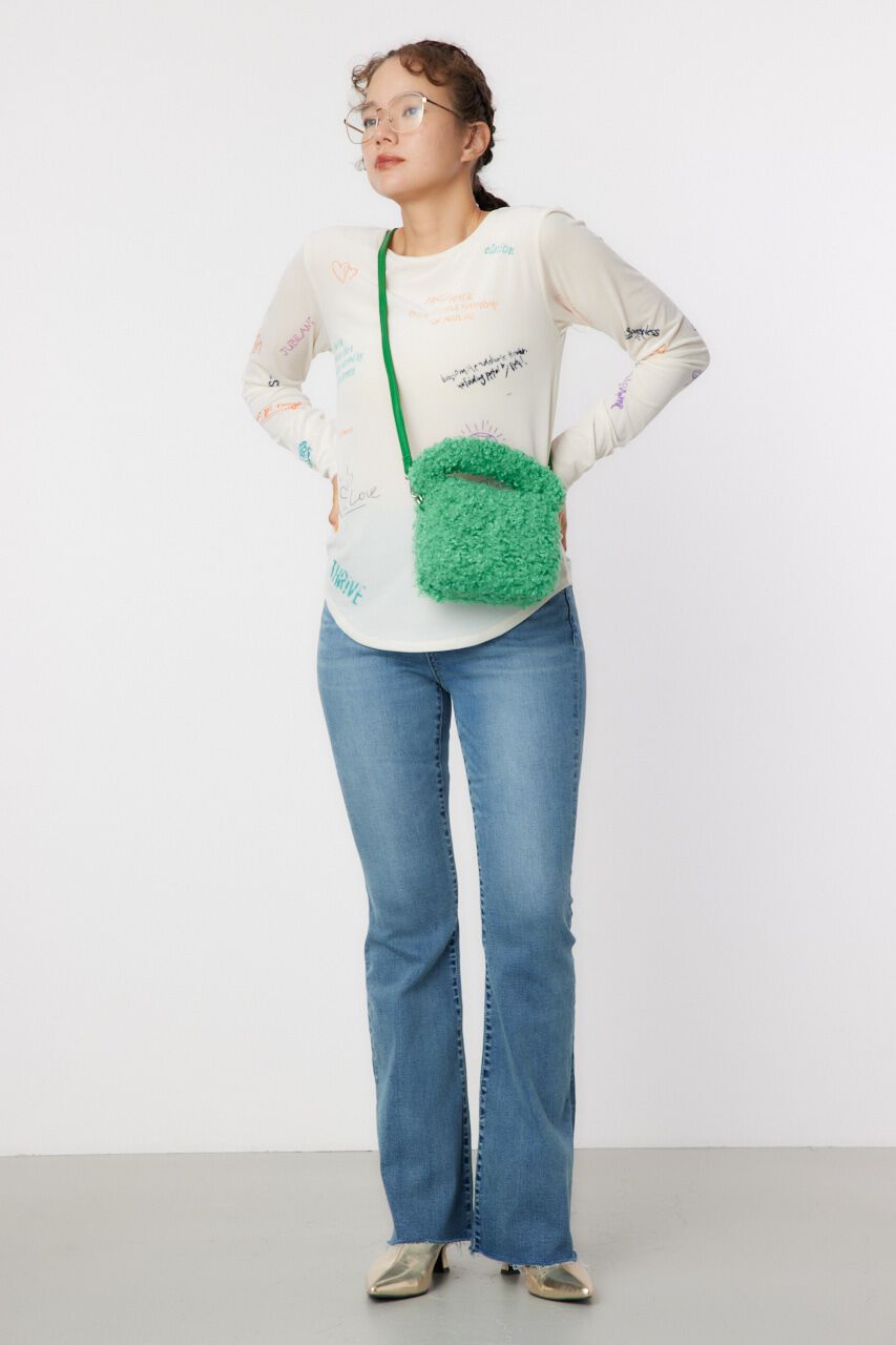 RODEO CROWNS「Brushedテキストシアートップス」|Tシャツ・カットソー|