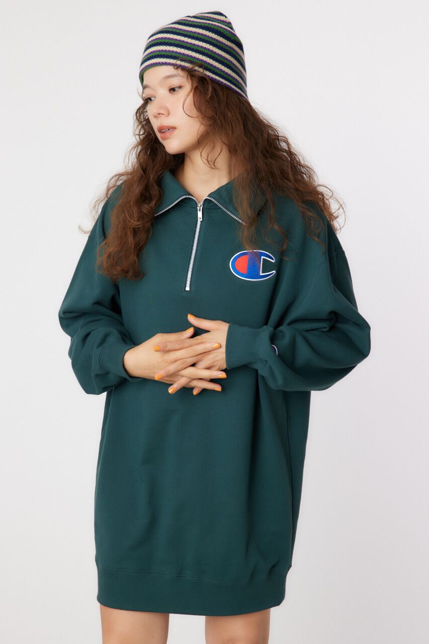RODEO CROWNS「Champion ハーフジップスウェットワンピース」|ワンピース|