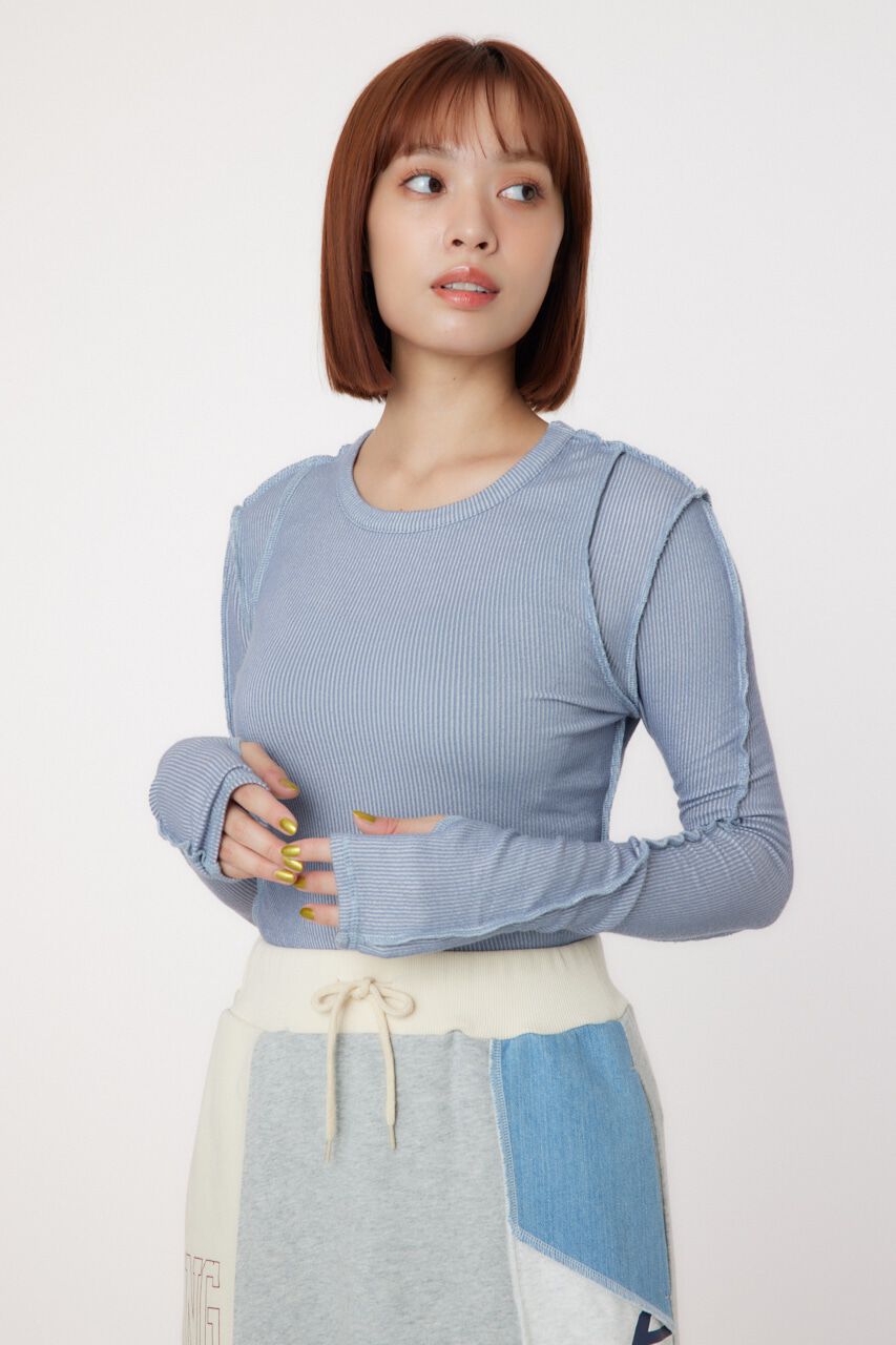 RODEO CROWNS「STITCH SLIM リブトップス」|Tシャツ・カットソー|