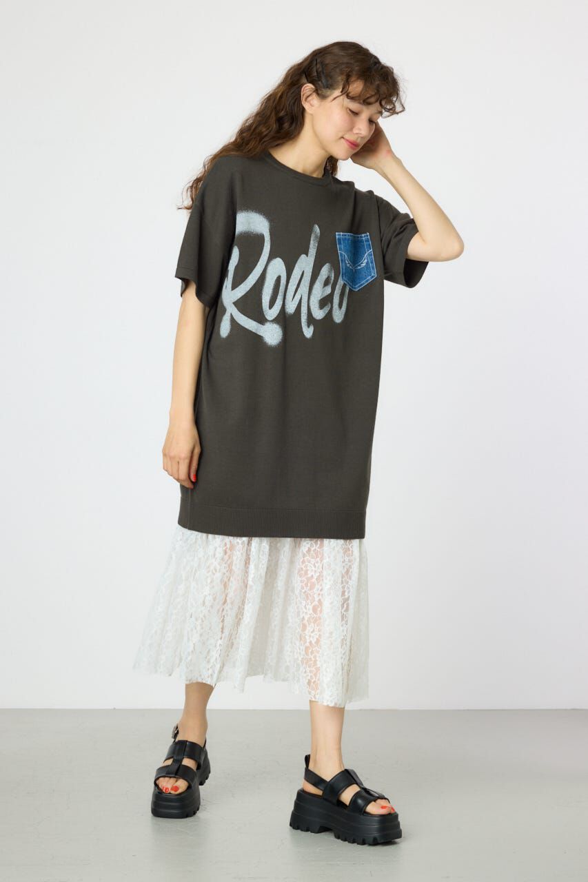 RODEO CROWNS「スプレーロゴニットワンピース」|ワンピース|