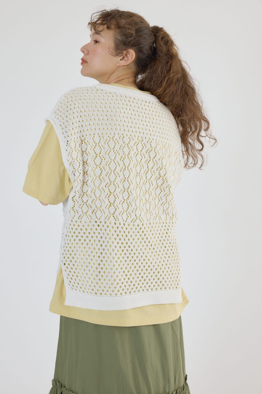 RODEO CROWNS「2WAY パッチワークニットベスト」|タンクトップ|