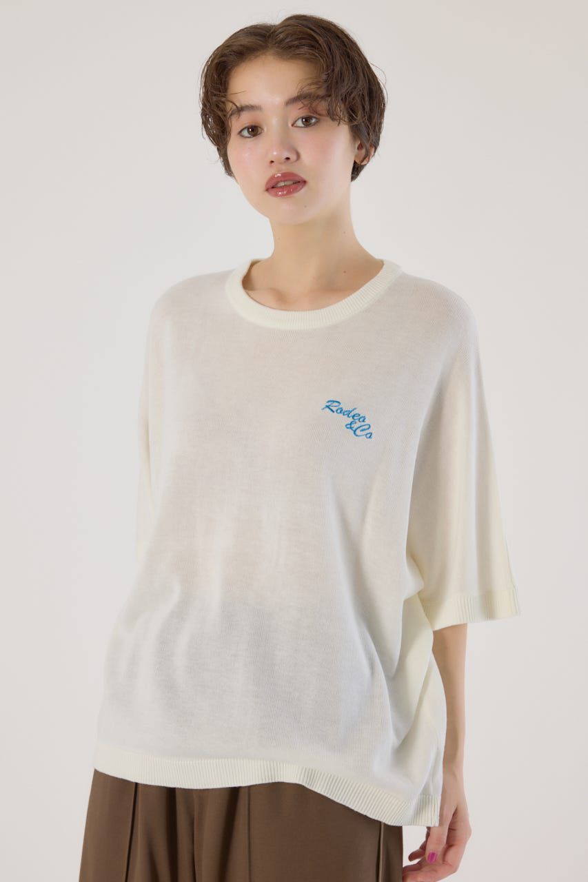 RODEO CROWNS「ルーズドルマンニットトップス」|ニット・セーター|O/WHT1