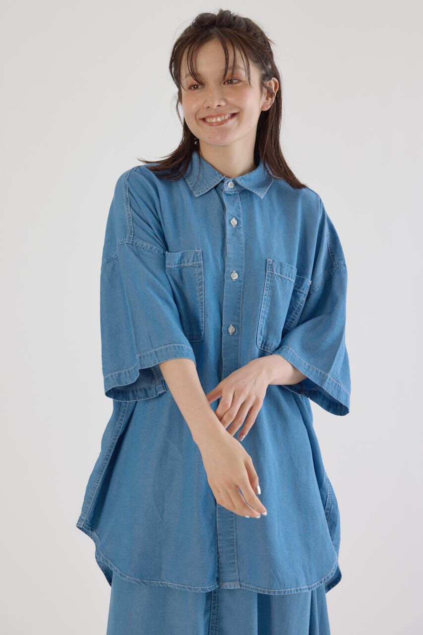 RODEO CROWNS「クールデニムビッグシャツ」|シャツ・ブラウス|