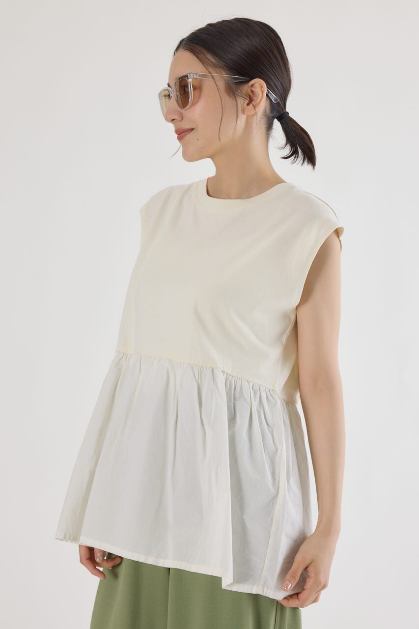 RODEO CROWNS「ピグメント切替フレアタンクトップ」|タンクトップ|O/WHT1