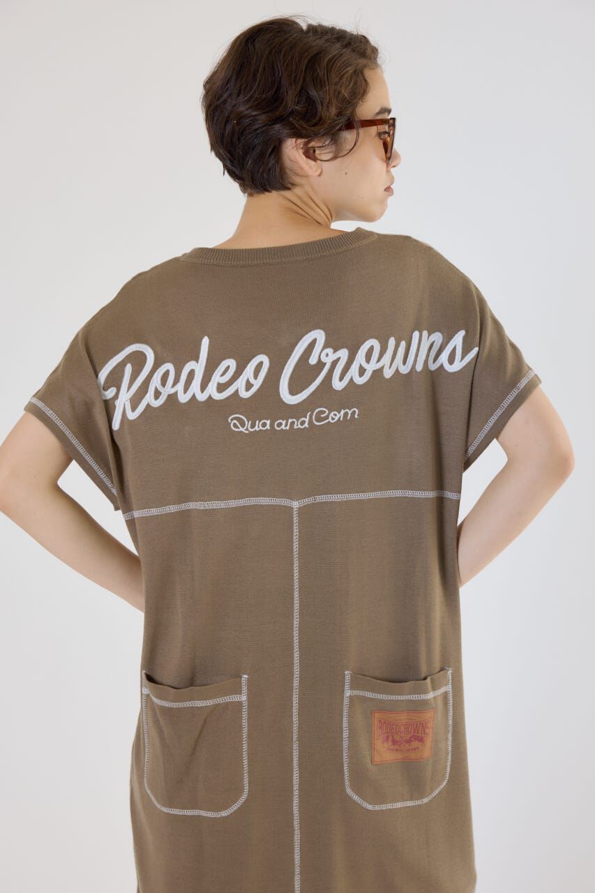 RODEO CROWNS「配色ステッチニットコンビワンピース」|ワンピース|