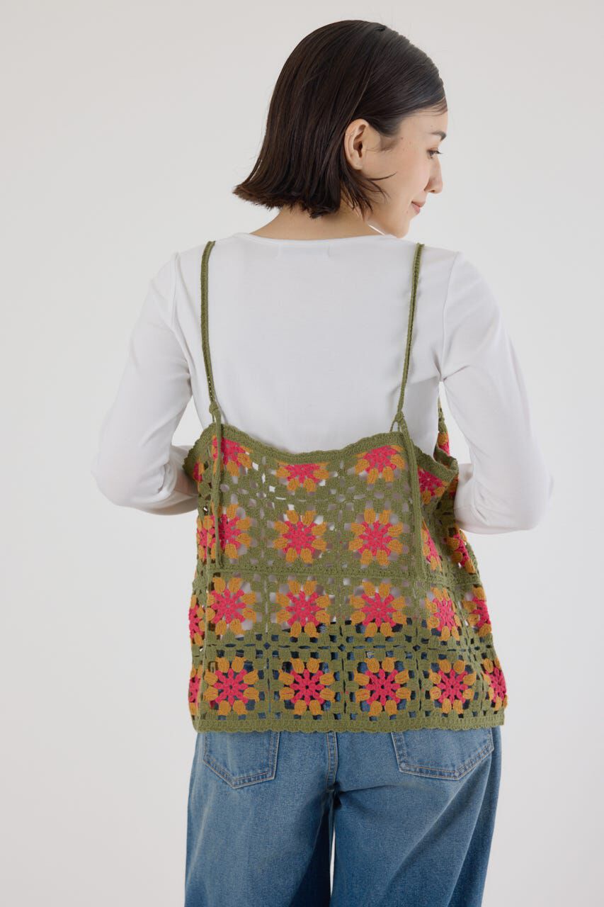 RODEO CROWNS「FLOWERクロシェキャミソール」|キャミソール|