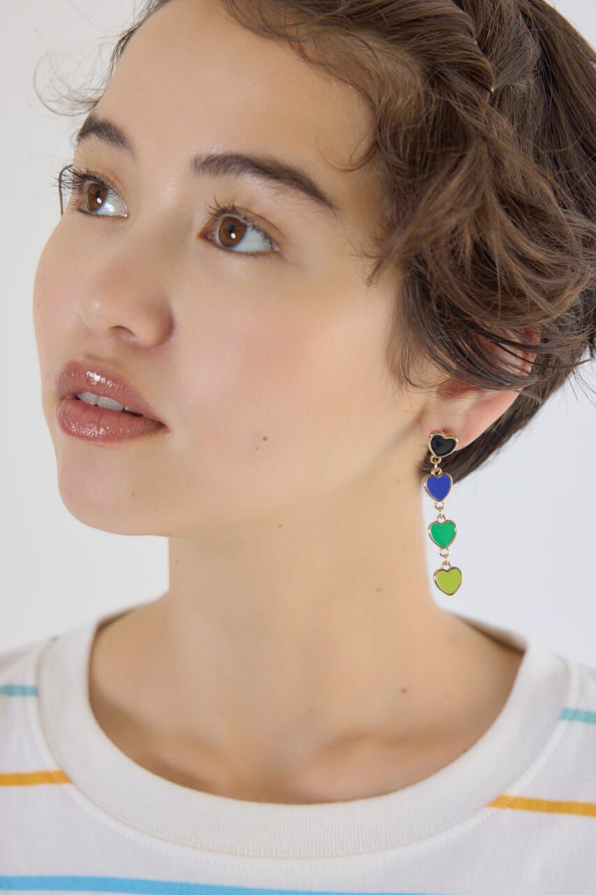 RODEO CROWNS「カラフルハート4連ピアス」|ピアス|