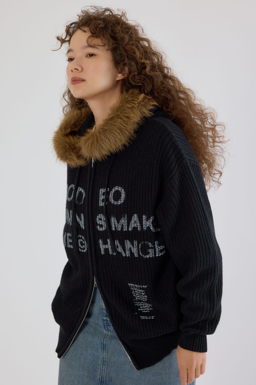 RODEO CROWNS「FADE LOGOニットジップフーディー」|パーカー|