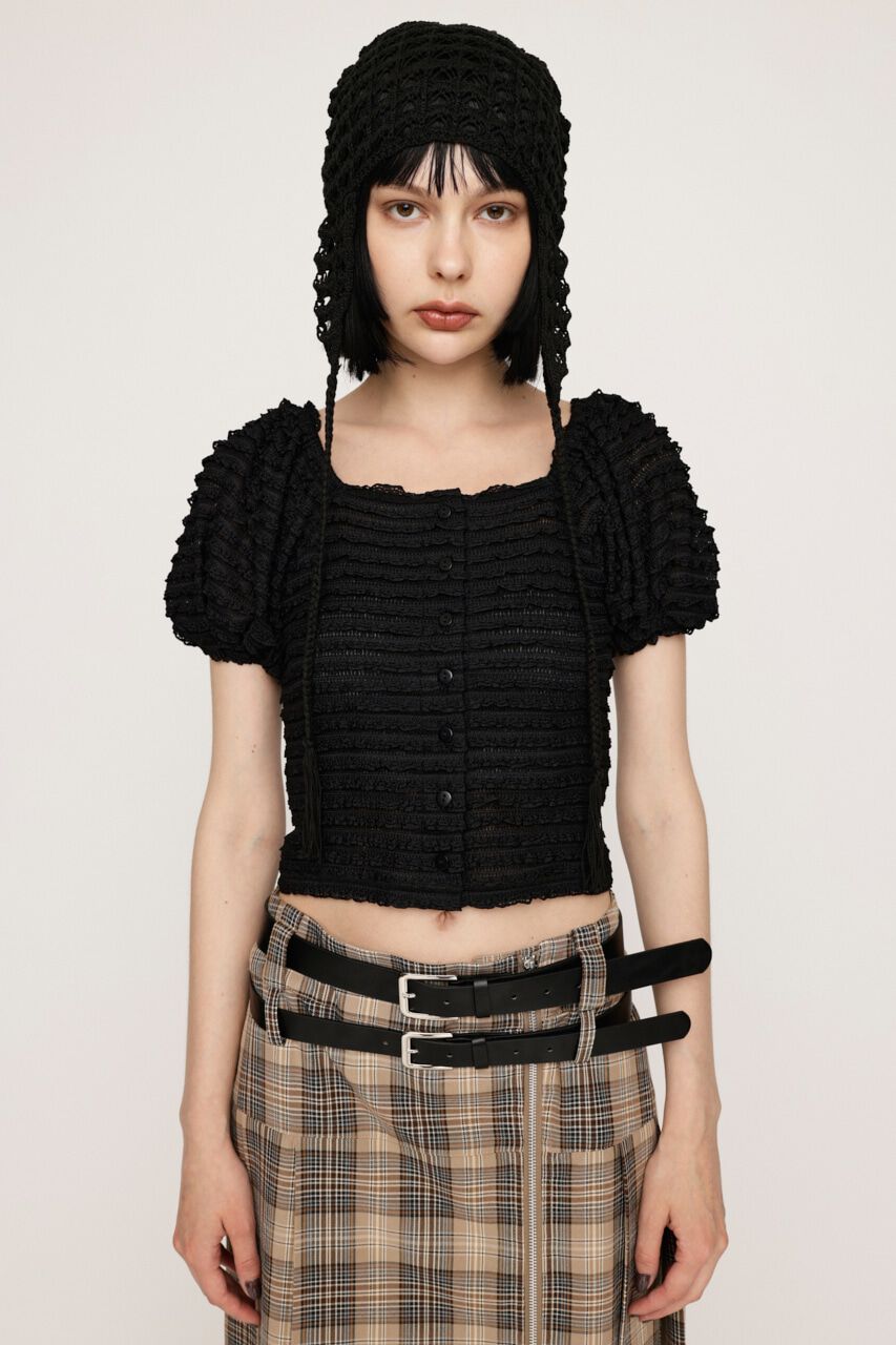 SLY「FRILL PUFF CUT トップス」|Tシャツ・カットソー|