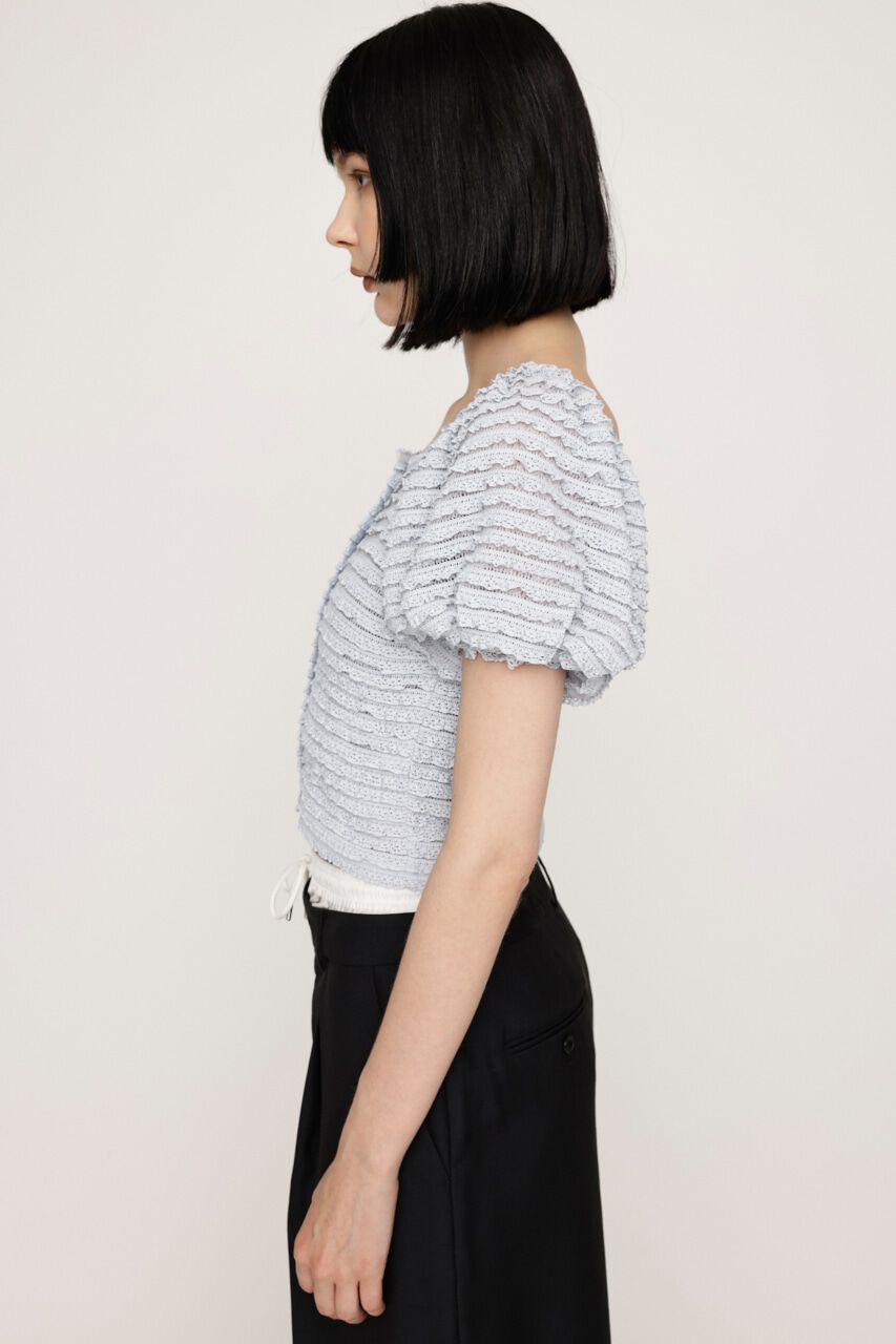 SLY「FRILL PUFF CUT トップス」|Tシャツ・カットソー|