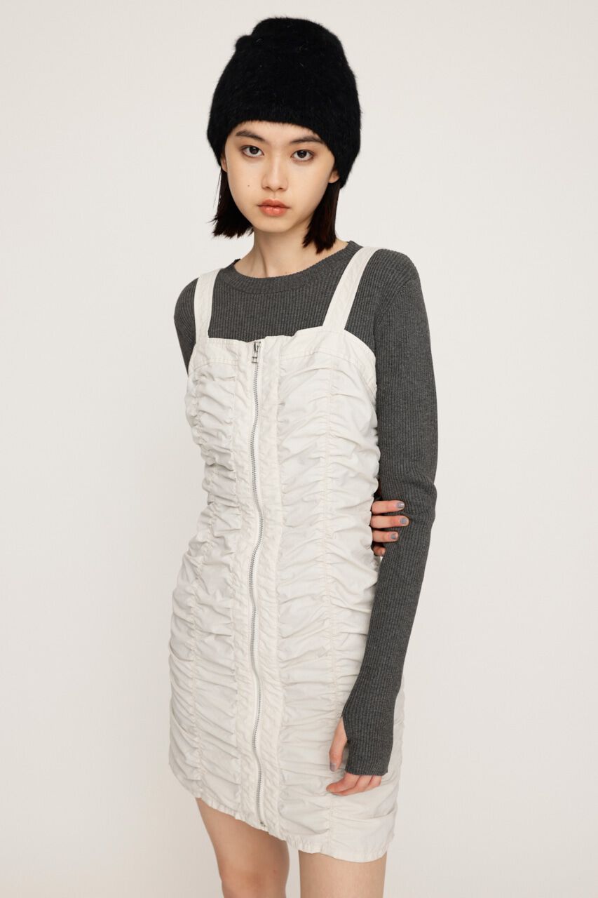 SLY「NYLON GATHER CAMI ショートワンピース」|ワンピース|