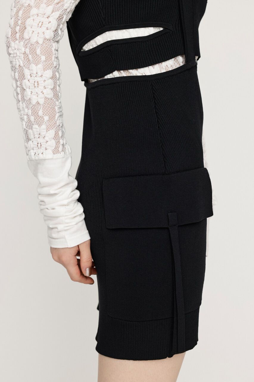 SLY「ASYMMETRY LAYER KNIT ショートワンピース」|ワンピース|