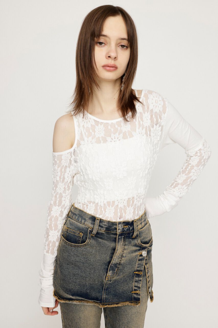 SLY「HOLE LACE トップス」|Tシャツ・カットソー|IVOY3