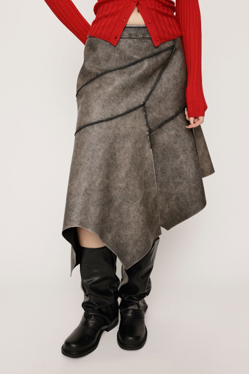 SLY「RANDOM HEM F／LEATHER ミディアムスカート」|スカート|Multi_1