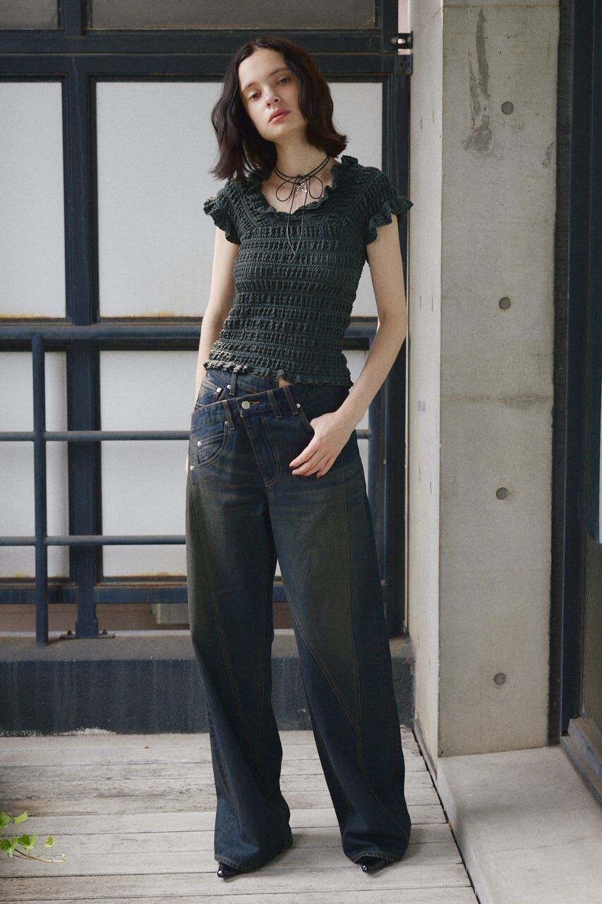 SLY「SHEER SHIRRING BUSTIER トップス」|その他|