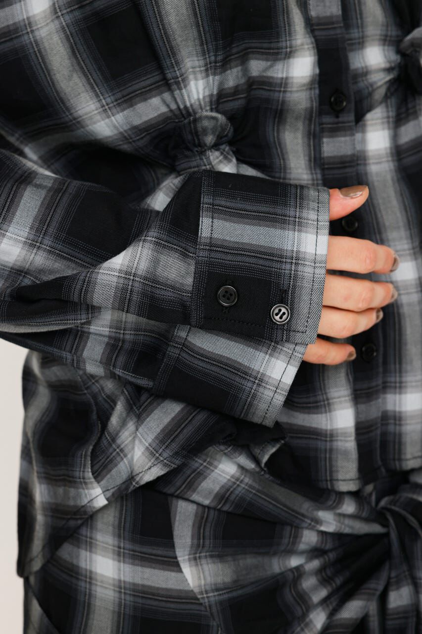 SLY「CHECK KNOT DETAIL シャツ」|シャツ・ブラウス|