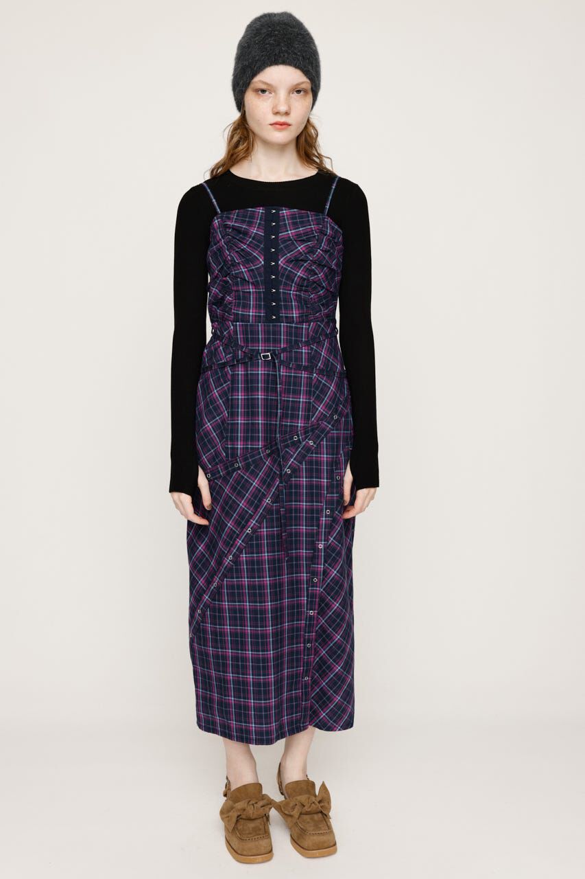 SLY「FRONT HOOK CHECK CAMI ワンピース」|ワンピース|