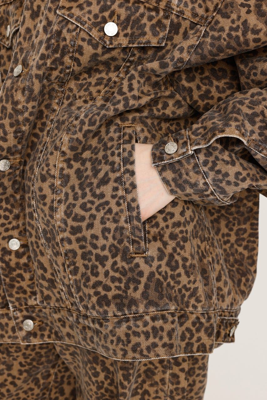 SLY「LEOPARD 4XL DENIM JK-D」|デニムジャケット|