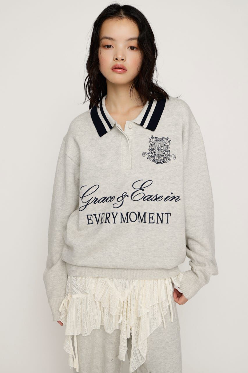 SLY「OVER SIZE JQ トップス」|ニット・セーター|T.GRY