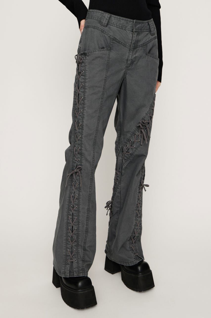 SLY「LACE UP MANNISH パンツ」|その他|GRY