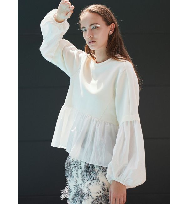 ELENDEEK「TAFFETA PEPLUM CS」|Tシャツ・カットソー|オフホワイト