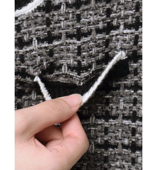 RESEXXY「ツイードニットバイカラートップス【セットアップ着用可能】」|ニット・セーター|