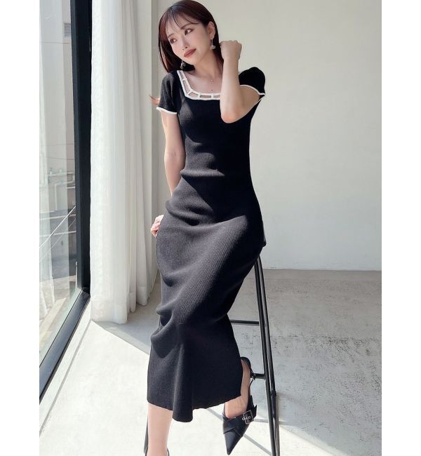 RESEXXY「バイカラータイトニットワンピース」|ワンピース|
