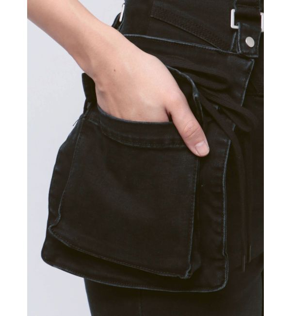 EMODA「ハングリボンフレアハイウエストパギンス」|デニム|