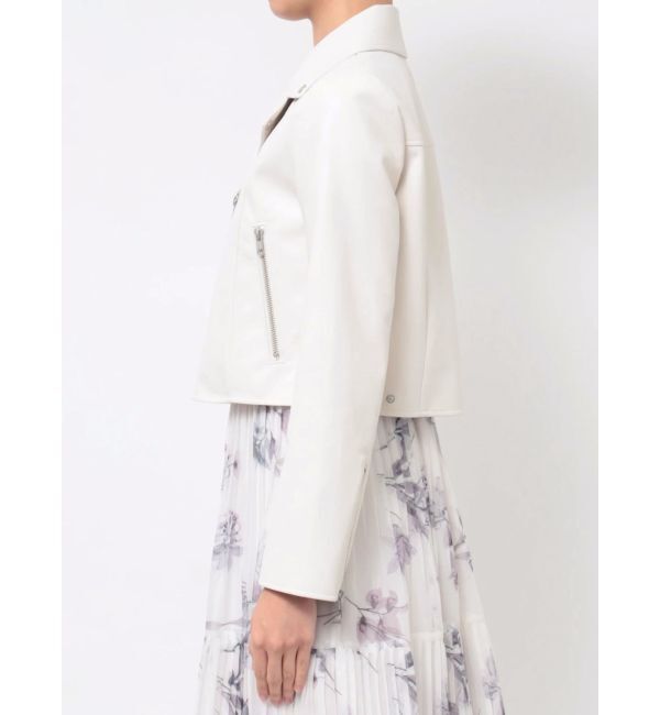 MERCURYDUO「フェイクレザーコンパクトライダースジャケット」|ライダースジャケット|