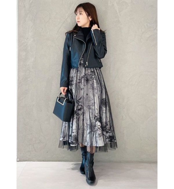 MERCURYDUO「フェイクレザーコンパクトライダースジャケット」|ライダースジャケット|