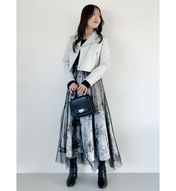 MERCURYDUO「フェイクレザーコンパクトライダースジャケット」|ライダースジャケット|