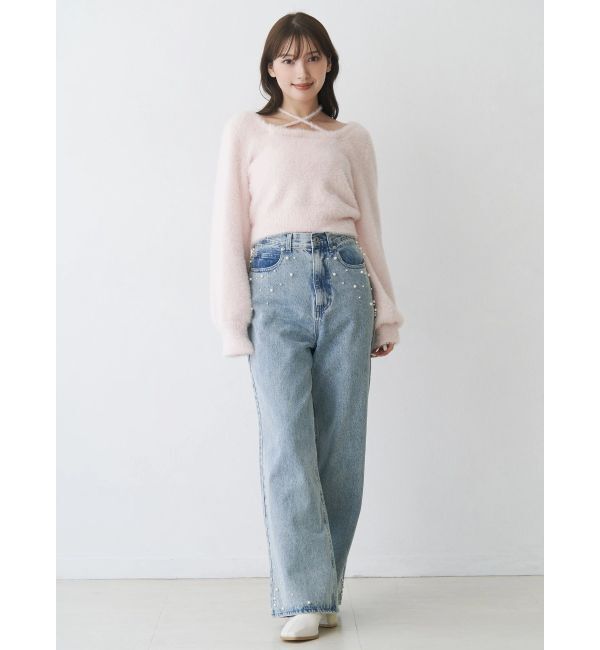 MERCURYDUO「【追加生産】パールデニムパンツ」|デニム|