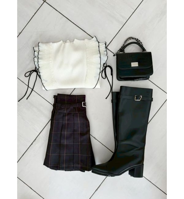 MERCURYDUO「ベルテッドロングブーツ」|ロングブーツ|