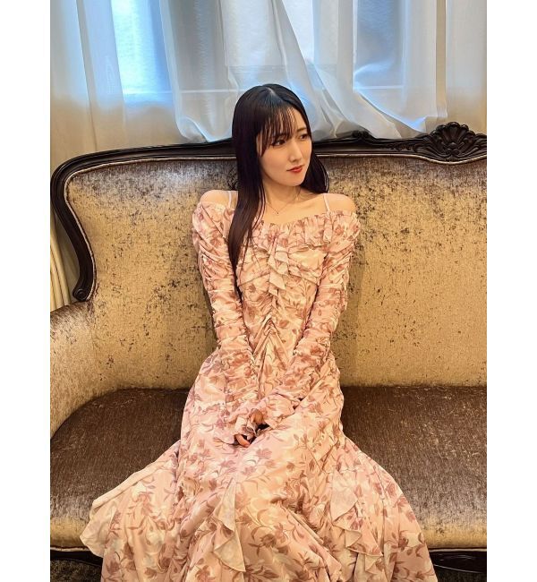 MERCURYDUO「チュールラッフルヘムワンピース」|ワンピース|