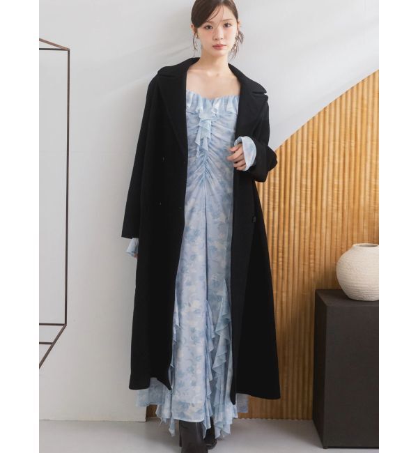 MERCURYDUO「チュールラッフルヘムワンピース」|ワンピース|