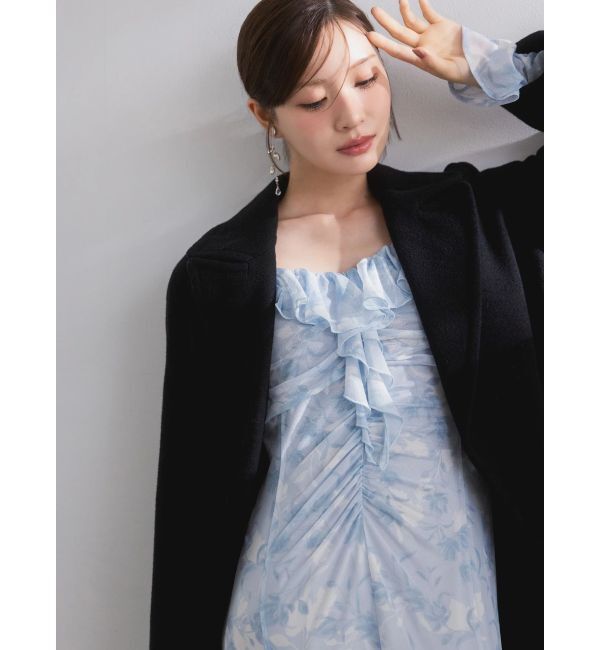 MERCURYDUO「チュールラッフルヘムワンピース」|ワンピース|