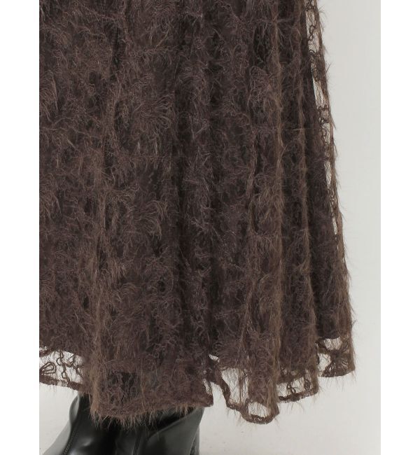 MERCURYDUO「シャギーエンブロイダリースカート」|スカート|