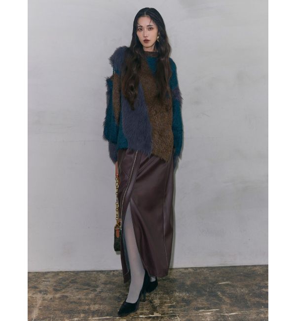 MURUA「【YUKKOコラボ】MIXヤーンチュニックニット」|ニット・セーター|