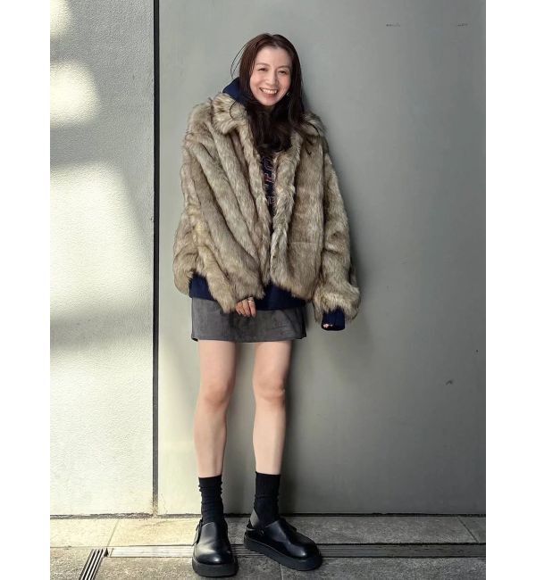 Ungrid「ボリュームデザインファーコート」|その他|