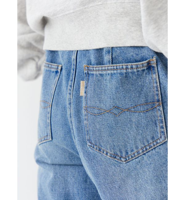 Ungrid「【WEB限定】ボタンデザインハイウエストストレートデニム」|デニム|