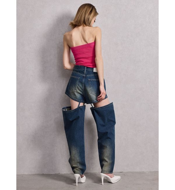 GYDA「ハイウエスト2WAY Symmetry GYDA INNER CONNECTデニムパンツ」|デニム|