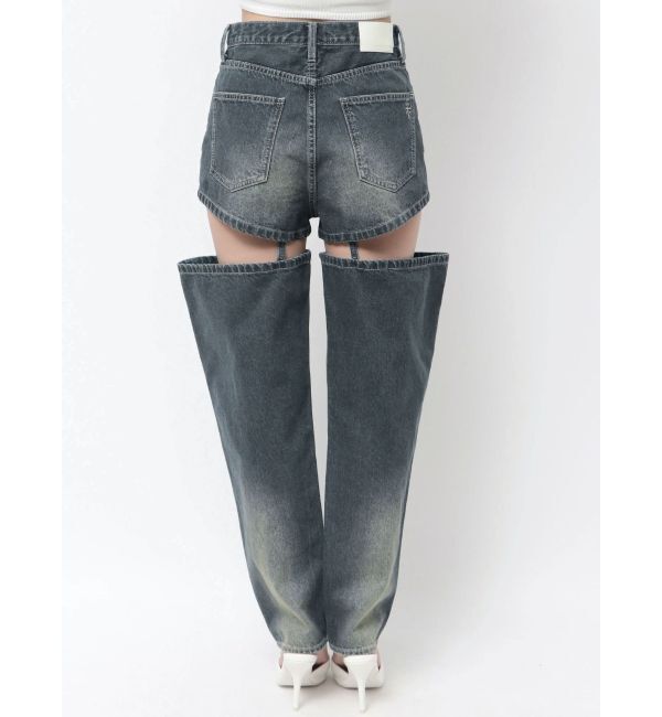 GYDA「ハイウエスト2WAY Symmetry GYDA INNER CONNECTデニムパンツ」|デニム|